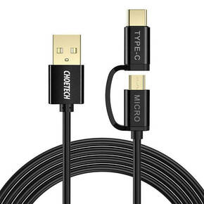 2u1 USB kabel Choetech USB-C / Micro USB