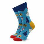Dječje visoke čarape Happy Socks KBIO01-6300 Plava