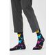 Čarape Happy Socks za muškarce, boja: crna - crna. Visoke čarape iz kolekcije Happy Socks. Model izrađen od elastičnog materijala s uzorkom.