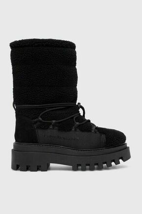 Čizme za snijeg Calvin Klein Jeans Flatform Snow Boot Sherpa Wn YW0YW01195 Triple Black 0GT