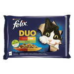 Felix hrana za mačke Fantastic DUO janjetina i piletina s rajčicama, svinjetina i divljač s tikvicama 12x (4 x 85 g)