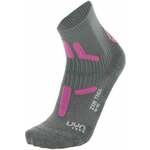 UYN Trekking 2 inch Mid Grey/Pink 35-36 Čarape