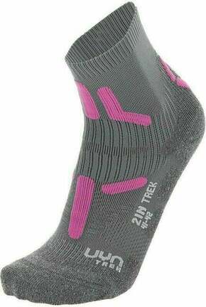 UYN Trekking 2 inch Mid Grey/Pink 35-36 Čarape