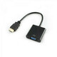 SBOX adapter HDMI - VGA, 15 cm, crni