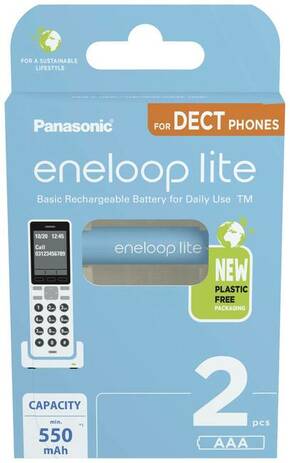 Panasonic eneloop lite DECT HR03 micro (AAA) akumulator NiMH 550 1.2 V 2 St.