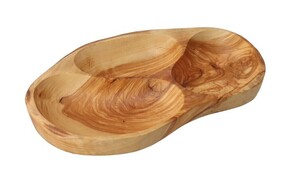 AtmoWood Zdjela za posluživanje od maslinovog drveta podijeljena