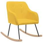 Stolica za ljuljanje od tkanine žuta
