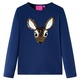 vidaXL Dječja majica dugih rukava sa šljokičastim jelenom modra 92