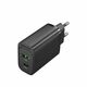 Vention 2-port USB (A C) Wall Charger (18W 20W) EU-Plug, Black VEN-FBIB0-EU VEN-FBIB0-EU