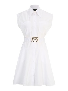PINKO Košulja haljina 'Abito' zlatna / bijela