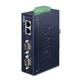 Planet Industrial 2-Port RS232/RS422/RS485 to 2x 100Mbps RJ45 Serial Device Server (-40~75C) PLT-ICS-2200T