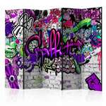 Paravan u 5 dijelova - Purple Graffiti [Room Dividers] 225x172