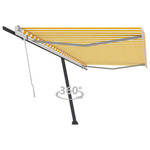 Samostojeća tenda na ručno uvlačenje 500 x 350 cm žuto-bijela