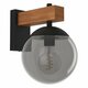 EGLO 900671 | Bufalata Eglo zidna svjetiljka 1x E27 IP44 crno, smeđe, dim