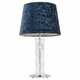 ARGON 3843 | Nancy-AR Argon stolna svjetiljka 60cm sa prekidačem na kablu 1x E27 krom, prozirna, plavo