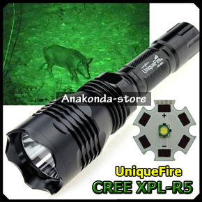 CREE XPL-R5 UniqueFire Zelena Lovačka Baterija Lampa za Lov i Ribolov