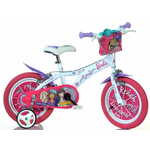 Barbie ružičasto-bijeli bicikl - veličina 14