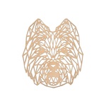 AtmoWood Drvena geometrijska slika - Westi terijer 65 cm Boja: Přírodní