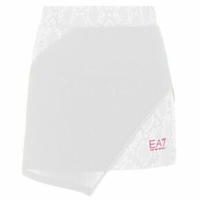 Ženska teniska suknja EA7 Woman Jersey Miniskirt - white python