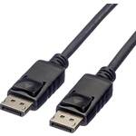 Roline DisplayPort priključni kabel DisplayPort utikač, DisplayPort utikač 1.50 m crna 11.04.5767 sa zaštitom DisplayPort kabel