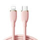 Šareni kabel 30W USB C na Lightning SA29-CL3 / 30W / 1,2m (ružičasti)