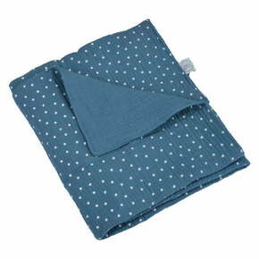 Plava deka za bebe od muslina 75x75 cm – Bébé Douceur