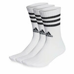 Visoke unisex čarape adidas 3-Stripes Cushioned Crew Socks 3 Pairs HT3458 Bijela