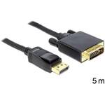 Delock DisplayPort / DVI adapterski kabel DisplayPort utikač, DVI-D 24+1-polni utikač 5.00 m crna 82593 DisplayPort kabel