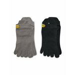 Set od 2 para unisex niskih čarapa Vibram Fivefingers Pack Sock S15N23P No Show Black/Grey