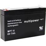multipower PB-6-7-4,8 MP7-6 olovni akumulator 6 V 7 Ah olovno-koprenasti (Š x V x D) 151 x 100 x 34 mm plosnati priključak 4.8 mm bez održavanja, nisko samopražnjenje