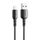 USB to Lightning cable Vipfan Colorful X11, 3A, 1m (black)