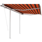 Automatska tenda na uvlačenje 3 5 x 2 5 m narančasto-smeđa