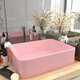 Luksuzni umivaonik mat ružičasti 41 x 30 x 12 cm keramički