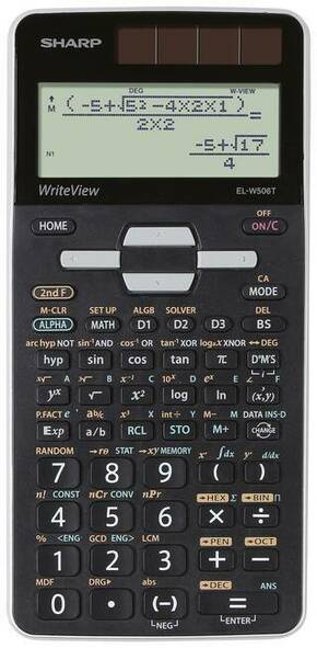 Sharp ELW506 T-GY školski kalkulator crna/srebrna Zaslon (broj mjesta): 16 baterijski pogon