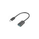LANBERG USB-C(M) 3.1 na USB-A(F) adapterski kabel 15CM crni OTG