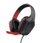 Trust GXT 415S Zirox igre Over Ear Headset žičani stereo crna, crvena kontrola glasnoće, utišavanje mikrofona