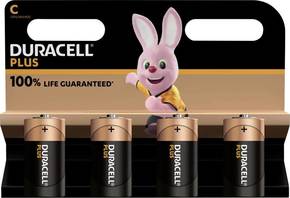 Duracell Plus-C K4 baby (c)-baterija alkalno-manganov 1.5 V 4 St.