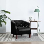 vidaXL Fotelja s baršunastom presvlakom 65 x 64 x 65 cm crna