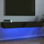 vidaXL TV ormarići s LED svjetlima 2 kom crni 60 x 35 x 15,5 cm
