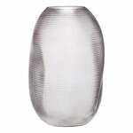 Siva staklena vaza Hübsch Glam, visina 30 cm
