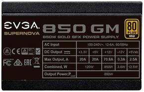 EVGA 123-GM-0850-X2 PC napajanje 850 W SFX 80&nbsp;plus gold