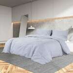 Set posteljine za poplun sivi 260x240 cm lagana mikrovlakna
