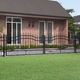 vidaXL Vrata za ogradu sa šiljcima crna 406x151 cm čelična