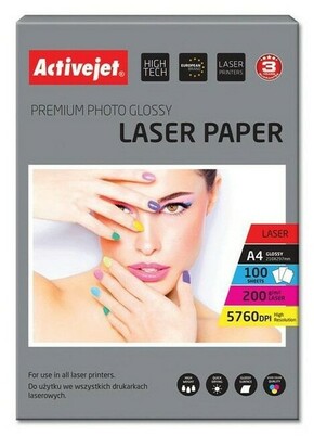 Foto papir Activejet A4 Laser Glossy 200 g