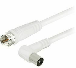 Transmedia TV-SAT Kabel F-plug straight - IEC-plug angled 1