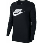 Ženska majica dugih rukava Nike Swoosh Essential LS Icon Ftr - black/white