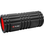 Valjak za masažu za fitness PURE 2 IMPROVE 33x15 cm, crni