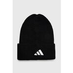 Kapa adidas Performance boja: crna, od debelog pletiva - crna. Kapa iz kolekcije adidas Performance. Model izrađen od debele pletenine.
