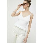 Bluza Hollister Co. boja: bijela - bijela. Majica iz kolekcije Hollister Co. Model izrađen od lagane tkanine. Ima V izrez. Nježan materijal ugodan na dodir.