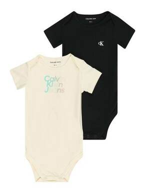 Calvin Klein Jeans Dječji bodi žad / marelica / crna / bijela